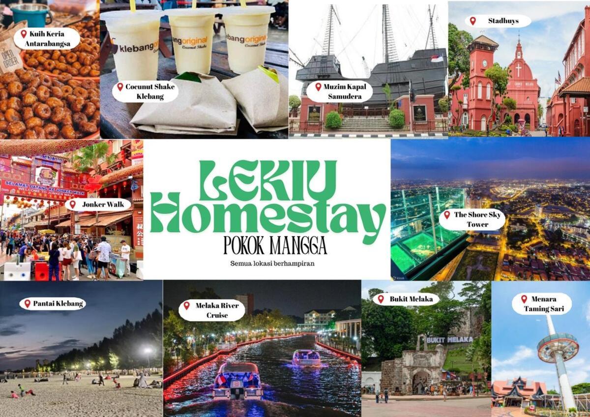 Lekiu Homestay - 5Mins To Klebang Beach 말라카 외부 사진